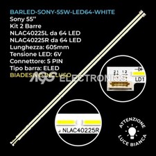 KIT 2 BARRE STRIP 64 LED TV