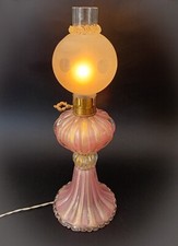 ♥ STUPENDO LUME LAMPADA DA TAVOLO BAROVIER TOSO SEGUSO VETRO DI MURANO ROSA ORO
