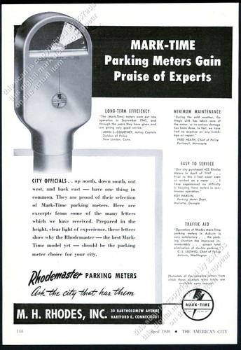 1949 rodi mark - rodi, parcometro