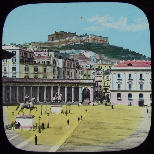 Glass magic lantern slide - glass,