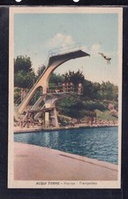 Cartolina Acqui Terme Piscina Trampolino ANIMATA AF1204