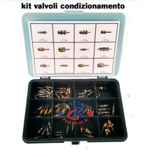 KIT VALVOLINI CONDIZIONATORE AUTO GAS R134A R12 R22 R407C R404 R410 R290 R600 EC