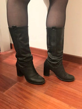 Stivaletti a metà polpaccio in ecopelle nera, numero 37 Primadonna