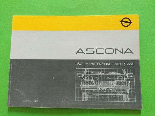 Opel ascona libretto uso - ascona ,  libretto