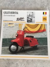 Gillet Herstal Scooter 125 Bernardet 1954 Carta Motocicletta Collezione Atlas