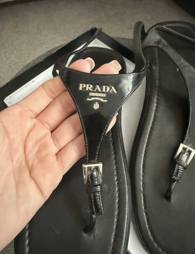 Sandali prada pelle nera - prada,