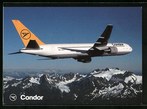Cartolina aereo boeing 767 - cartolina,