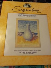 DMC SIGNATURE VASO FREDERIQUE PETIT N.2 RICAMO PUNTO CROCE CANOVACCIO AGO FILATO