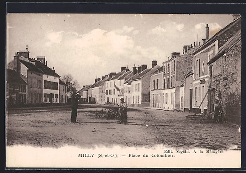 Cpa milly place colombier - cpa,