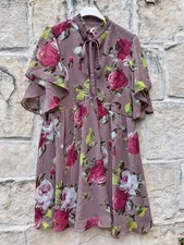 ?abito boho elegante tg 38/40/42 fiori hippie viscosa