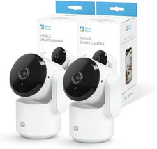 Confezione 2 Telecamere Di Sorveglianza Wifi Smart IP Da Interno 360º Da 2,4 Ghz