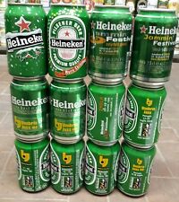 LOTTO DI 12 LATTINE BIRRA BEER HEINEKEN PIENE, UMBRIA JAZZ, NATALE, JAMMIN
