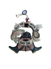 Ornamento pesca esca gancio borsa Em 3 1/2 pollice creel cesto stivali trota anni 90 atmosfera