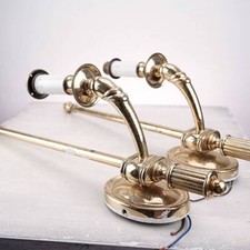 Coppie di applique vintage in ottone stile candelabro