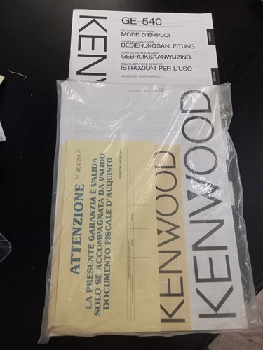 Istruzioni manuale kenwood - /,