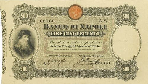 Italia 500 lire banco - italia,
