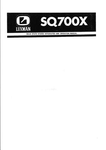 Manuale dell utente per luxman - manuale,