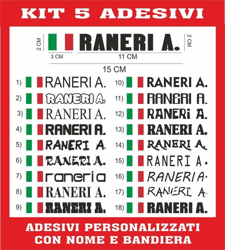 Adesivi nome bandiera - nome,