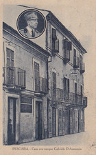 17780-CARTOLINA D'EPOCA, PESCARA CASA OVE NACQUE D' ANNUNZIO, ANNULLO AMB., 1928