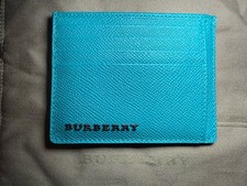 Burberry Porta Carte Uomo Pelle - Verde Opale | Pelle di Vitello Texturizzata | Autentico