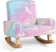 Sedia Dondolo per Bambini Da 3 a 5 Anni, Poltrona in Flanella Con Piedi a Dondol