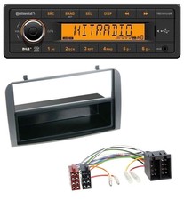Autoradio Continental 1DIN DAB MP3 AUX USB per Alfa Romeo 147 GT vano portaoggetti anth