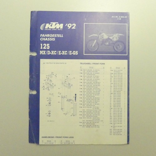 Ktm 125 xc e gs - e,