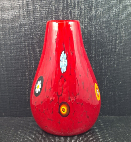 Murrina vaso colore rosso con