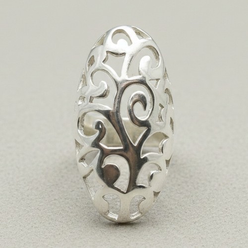 Anello lungo argento - anello,