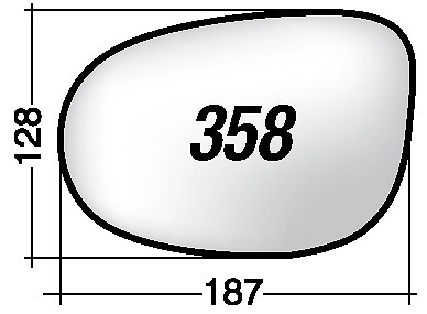 Left rearview mirror plate - rearview,