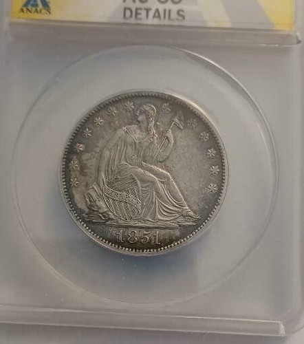 1851 mezzo dollaro au55 - mezzo,