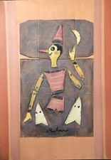 Salvatore Marchese, opera unica, tecnica mista su tela, 70x50cm, Pinocchio