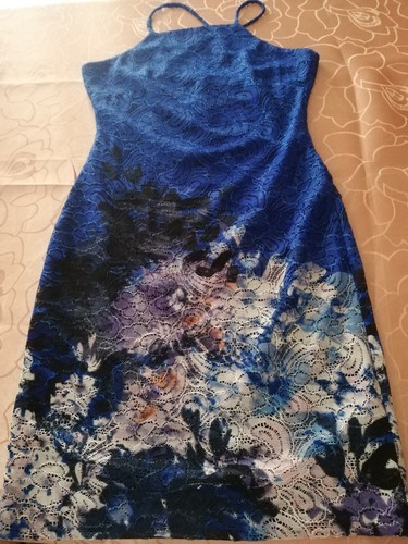 Tubino donna guess pizzo blu - tubino,