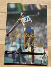 Biglietto autografo Fiona May