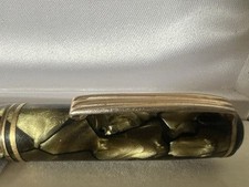 🔴 NETTUNO penna stilografica celluloide Docet pennino ORO flessibile vintage