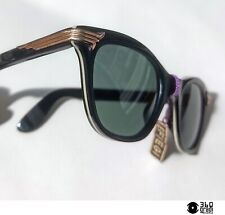 Occhiali da sole Effegi in celluloide ottone vintage Italy 1940-50s (small) NOs