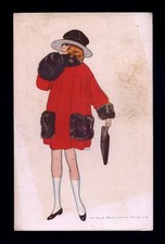 CART.D'EPOCA-illustratore NANNI 521-4 DONNINE  MODA DECO'