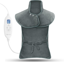 Termoforo Elettrico Cervicale E Spalle 60X100Cm 6 Livelli Di Calore E 4 Timer Co