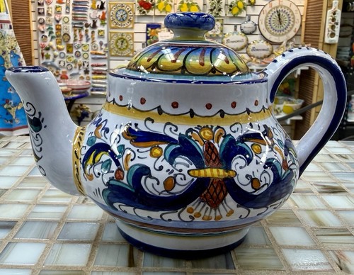 Teiera ceramica deruta tazze - deruta,