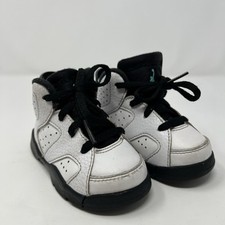 Nike Air Jordan 6 retrò bianche Hyper Jade nere bambino taglia 5C