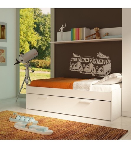 Letto singolo 1004 blanco con - letto,