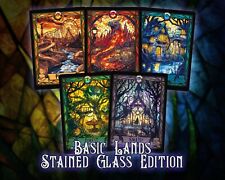 Stained Glass MTG Basic Lands