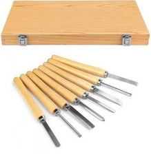8 Pezzi Scalpelli per Tornio 360 mm Sgorbie per Lavorazione del Legno Tornitura