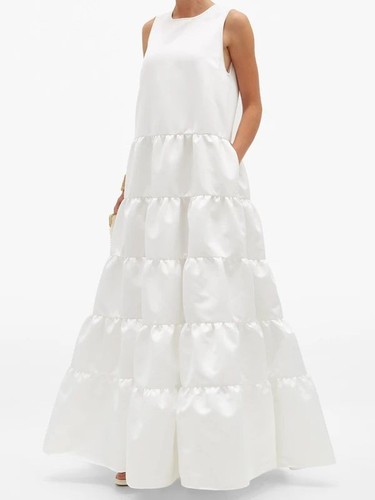 Rochas maxi abito bianco lusso - abito,