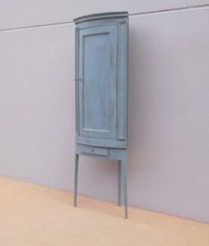 Angoliera mobile ad angolo piemontese in legno laccato Shabby Chic, '800!