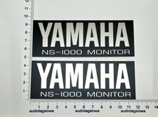 Yamaha NS-1000 Distintivo Altoparlanti Personalizzato Argento Alluminio Coppia