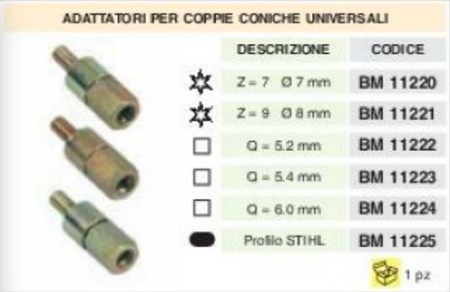 Adattatore coppia conica - coppia,