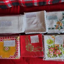 Lotto stock tovaglie  tovaglioli cotone fiandra di diversi formati colori GUARDA