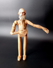 MANICHINO ANTICO LEGNO LACCATO DIPINTO SCOLPITO SCULTURA LIGNEA