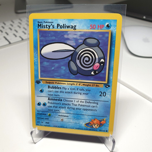 Carta pokemon misty - misty's, poliwag
